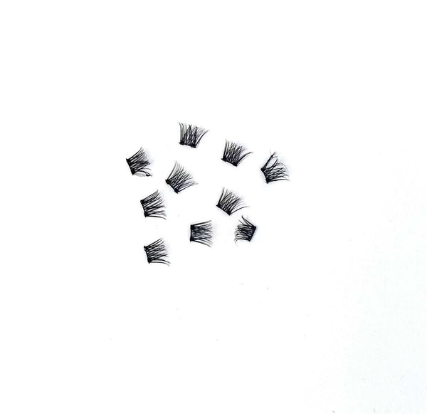 Customizable I AM GIFTED magnetic lash clusters with 10 short-length individual clusters and dual micro magnets for natural curl and strong hold