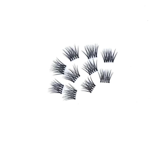 magnetic lash clusters set with 10 individual long-length clusters for customizable natural curl lash boost